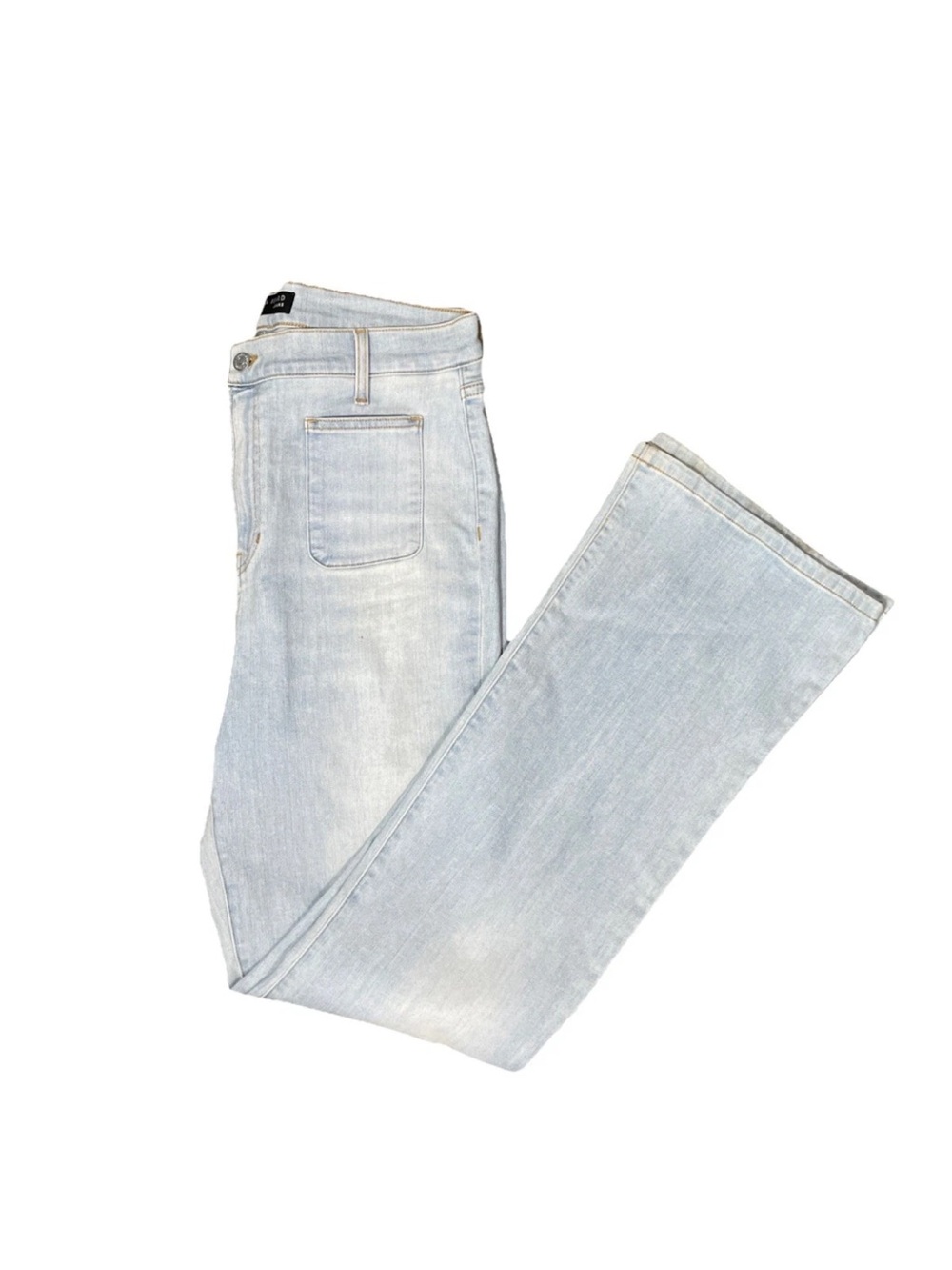 Veronica Beard Jeans Florence Flare High Rise Denim Light Wash Aire Size 16